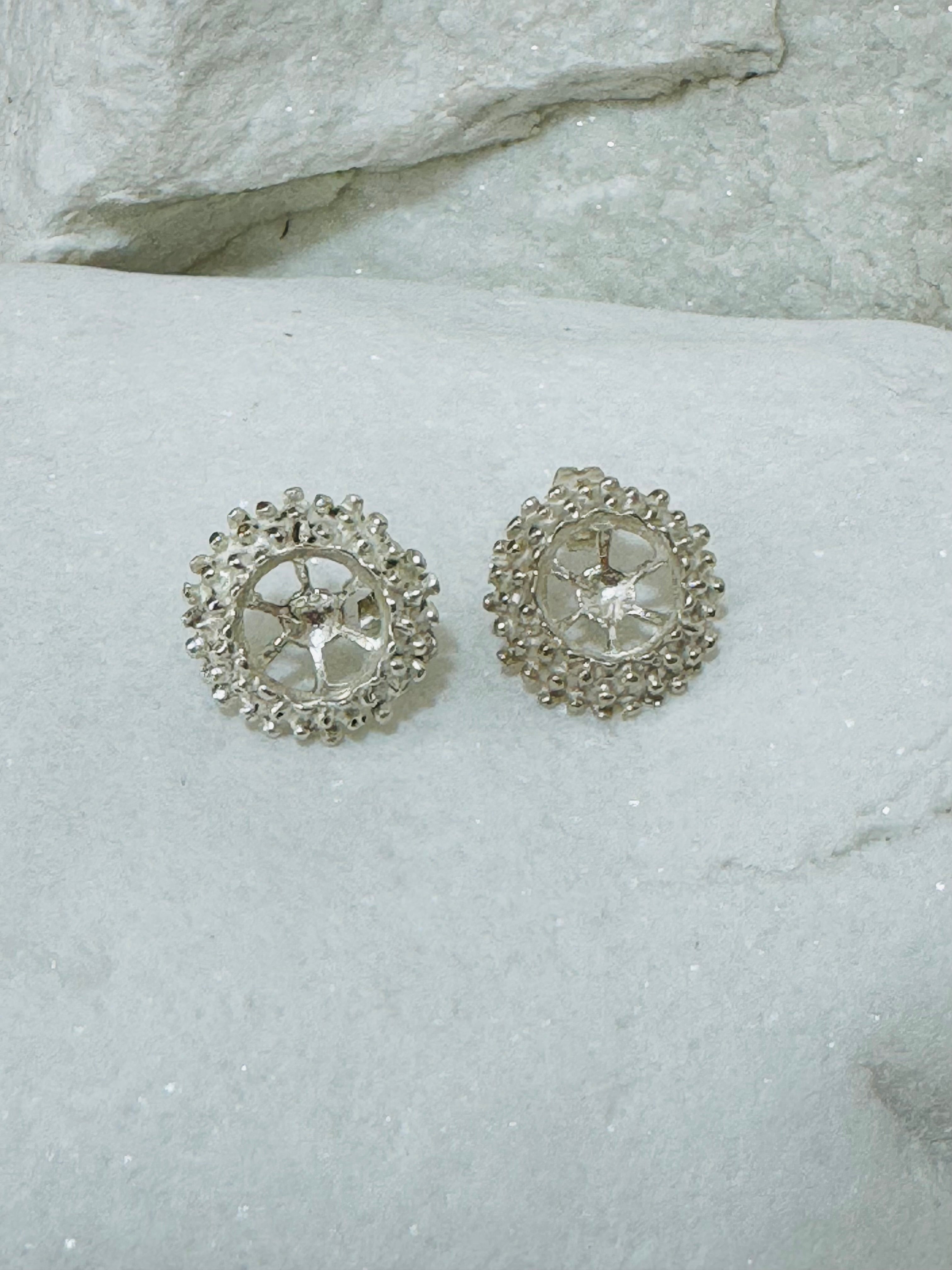 Pebble Styled Wheel Earrings