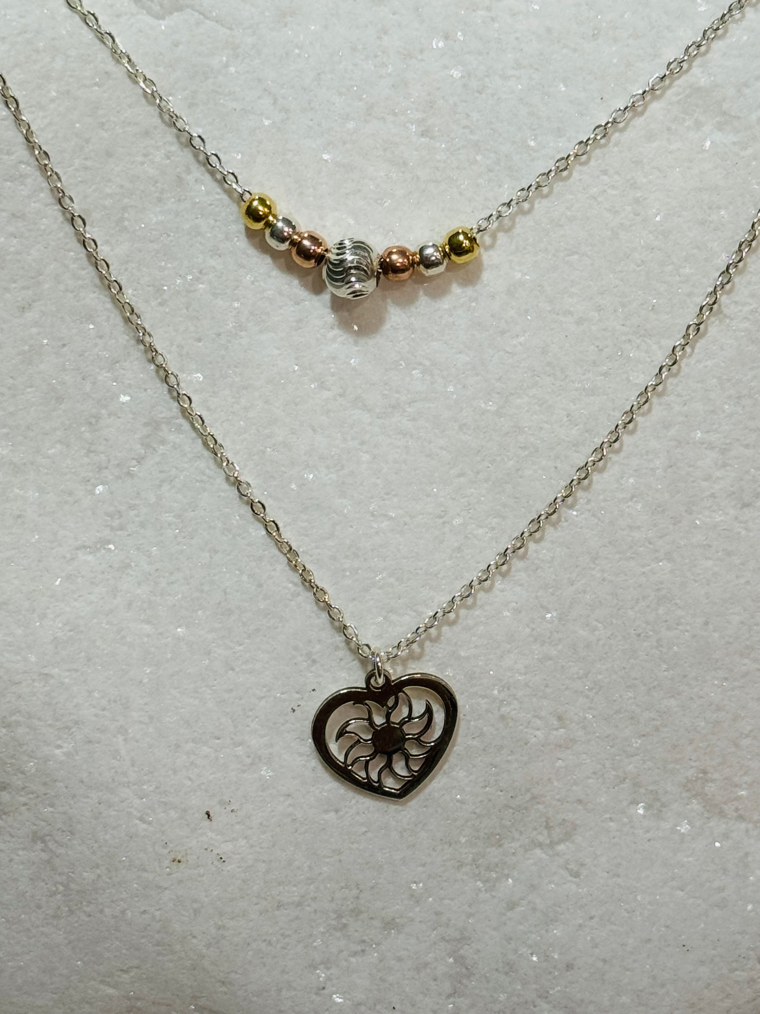 Brass Dainty Heart Necklace
