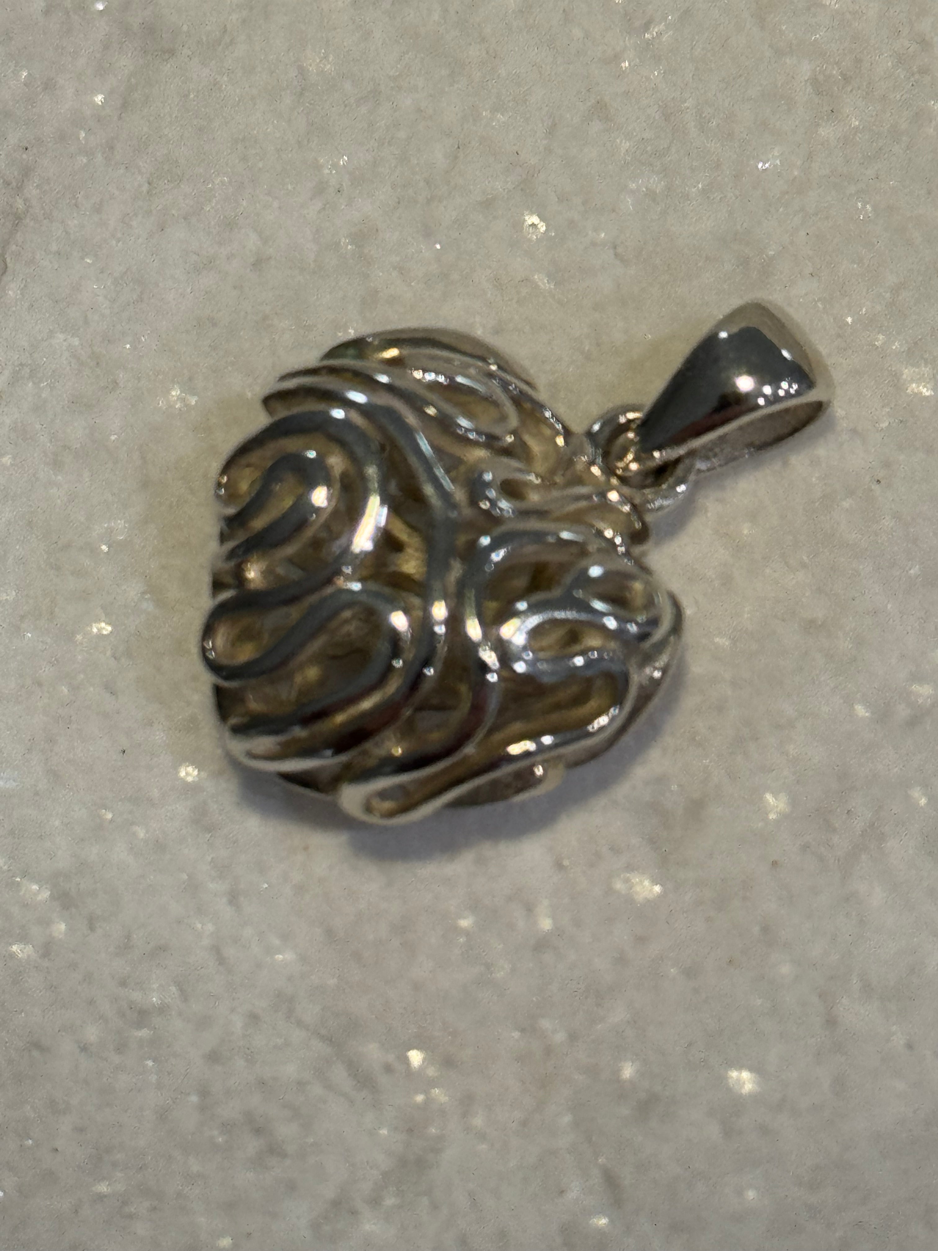 Filigree Sterling Silver Heart Small Pendant