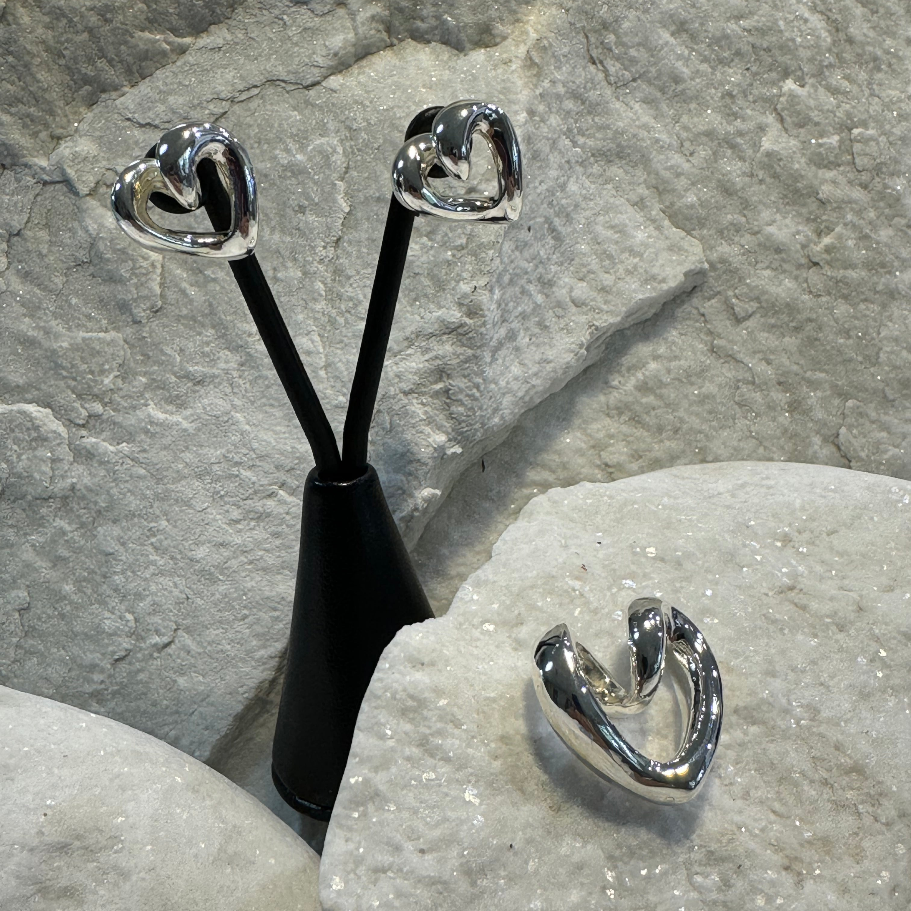 Heart Shaped Earrings & Pendant Set
