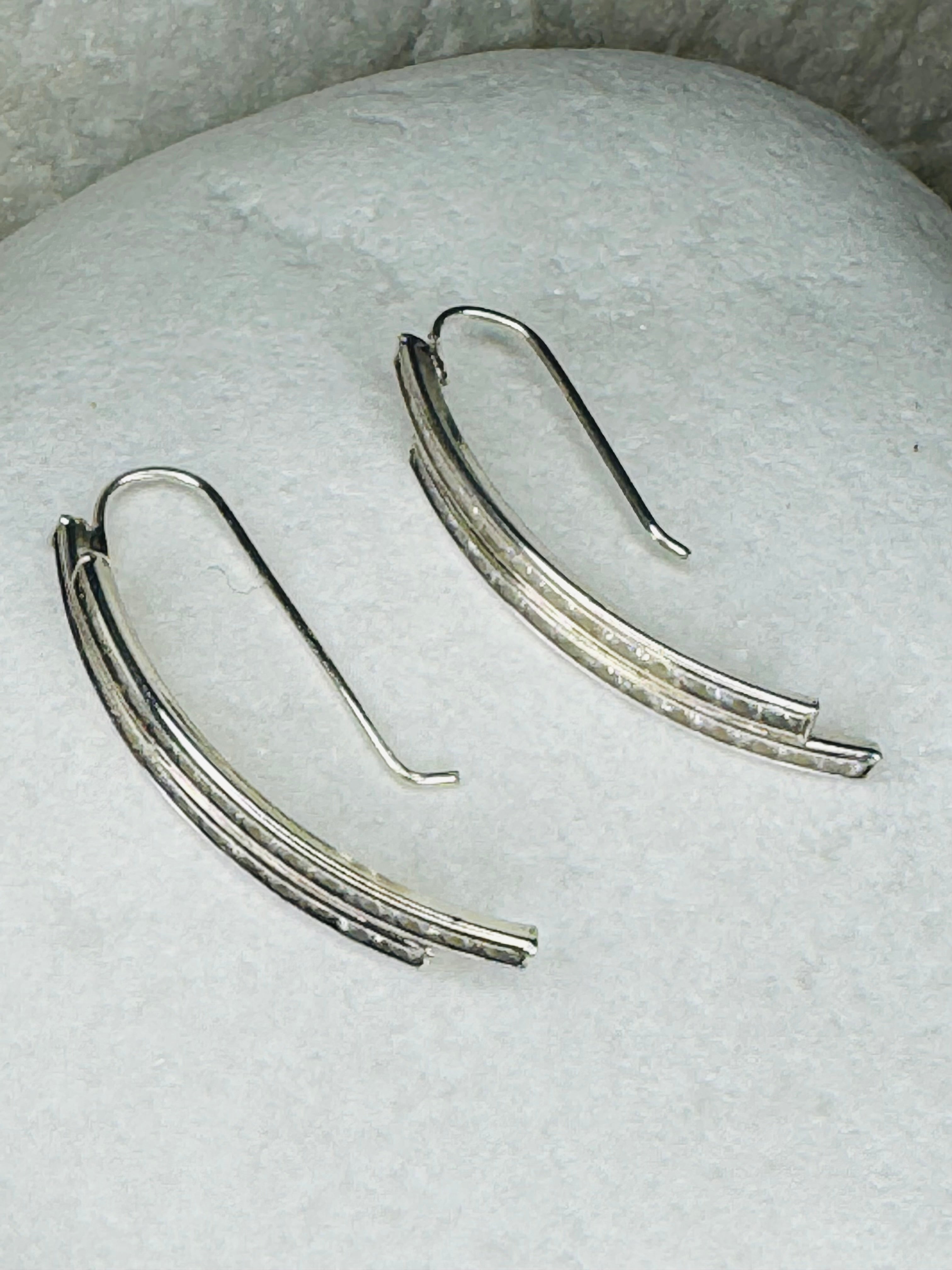 Earrings, Semicircle & Crystals