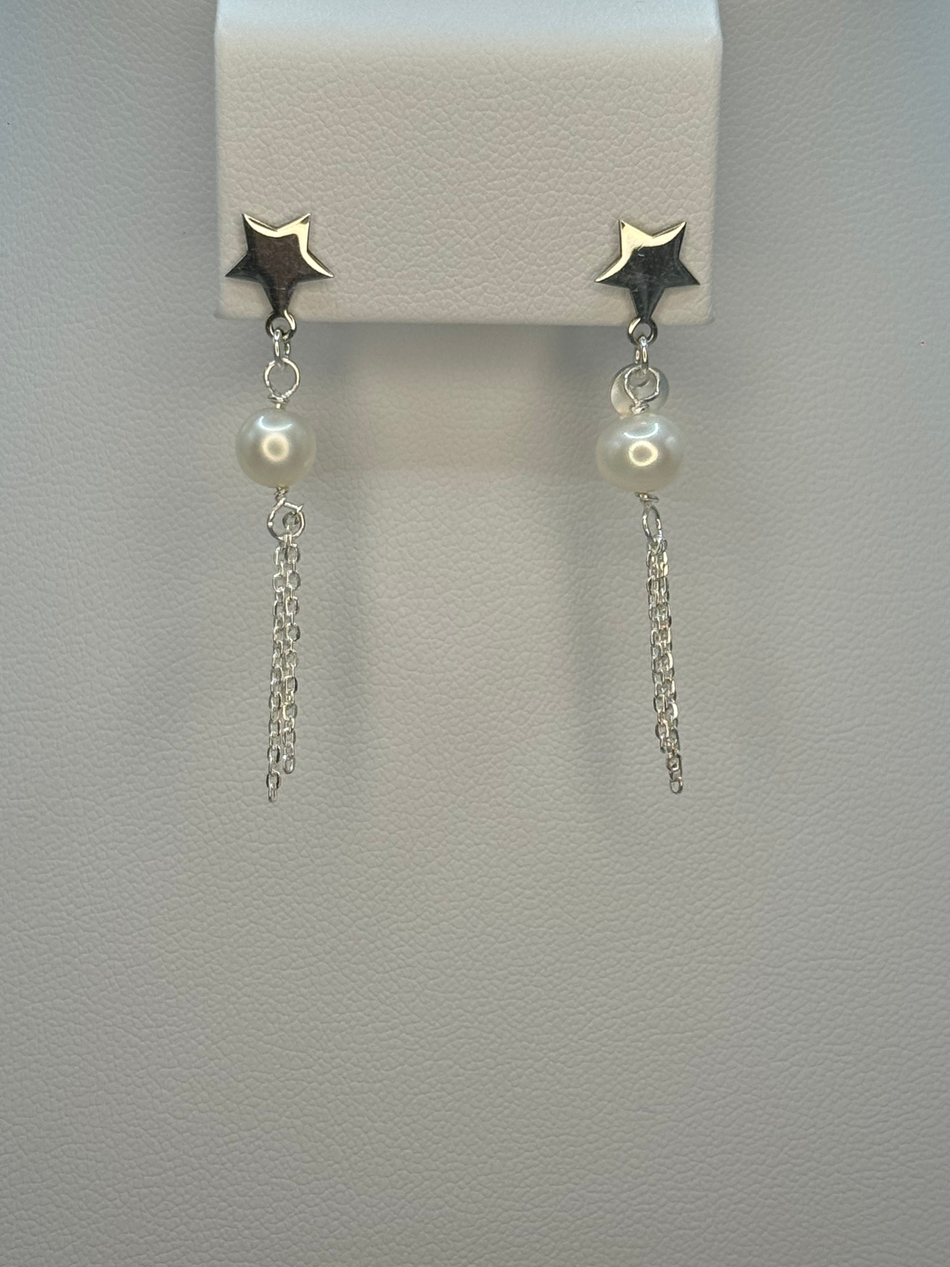 Earrings with pearls and Stars
