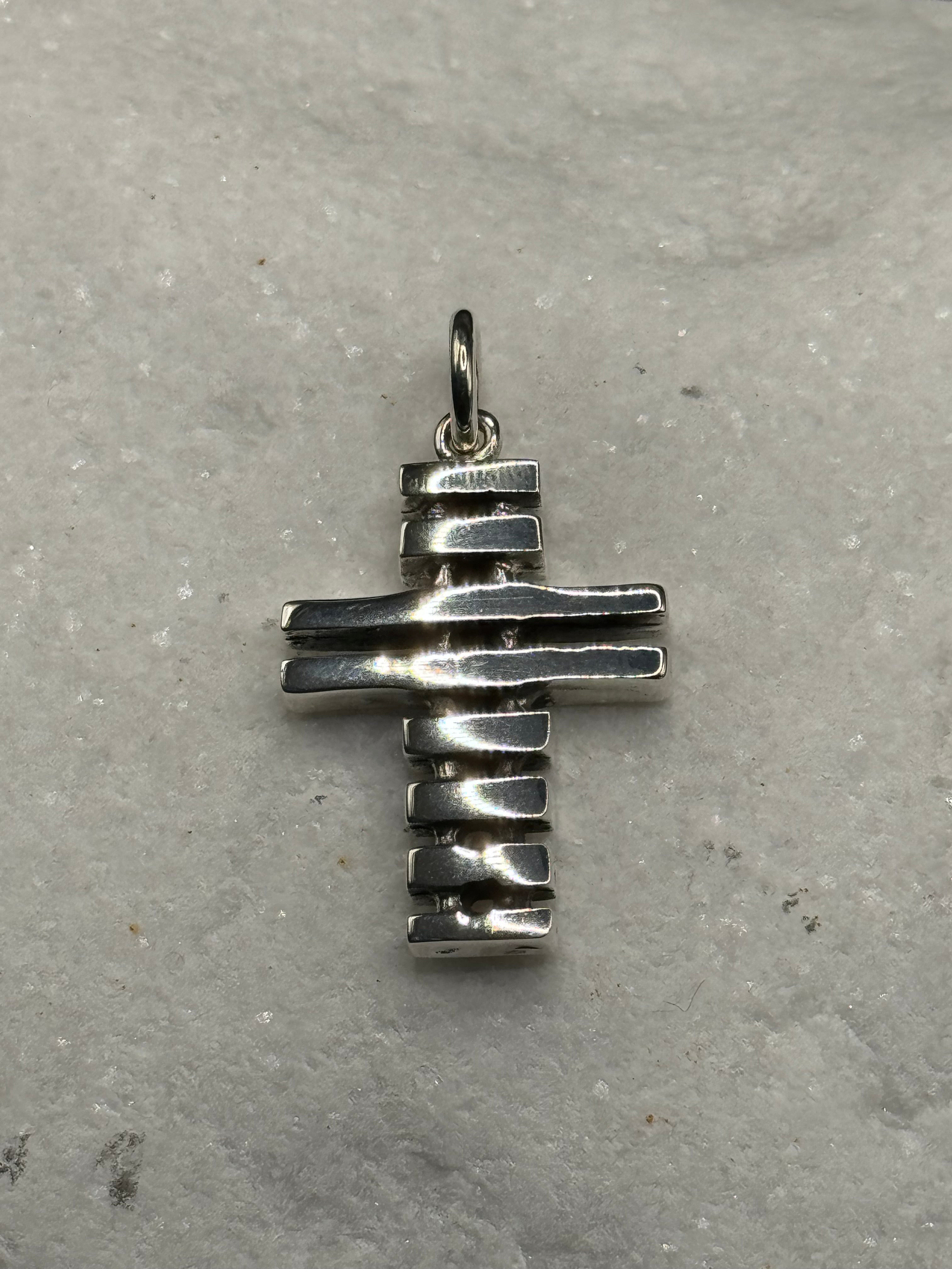 Sterling Silver Pendant Contemporary Cross