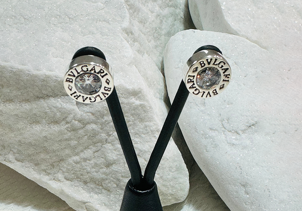 Crystal Black Studs Earrings