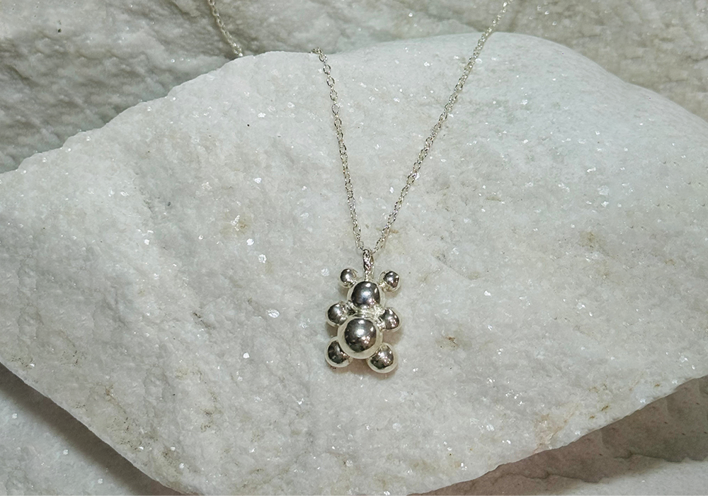 Sterling Silver Teddy Necklace