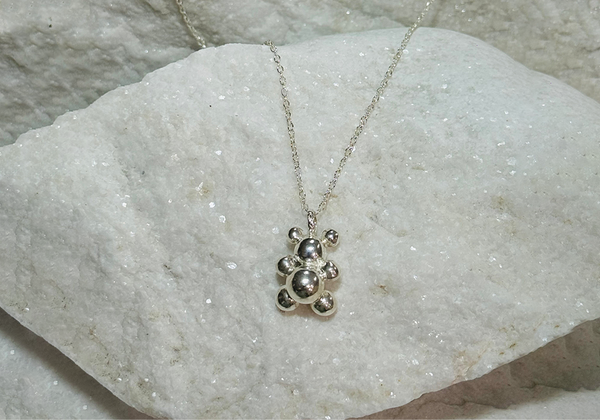 Sterling Silver Teddy Necklace