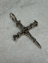 Rustic Cross Sterling Silver Pendant