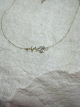 Sterling Silver With Crystal Dainty Necklace