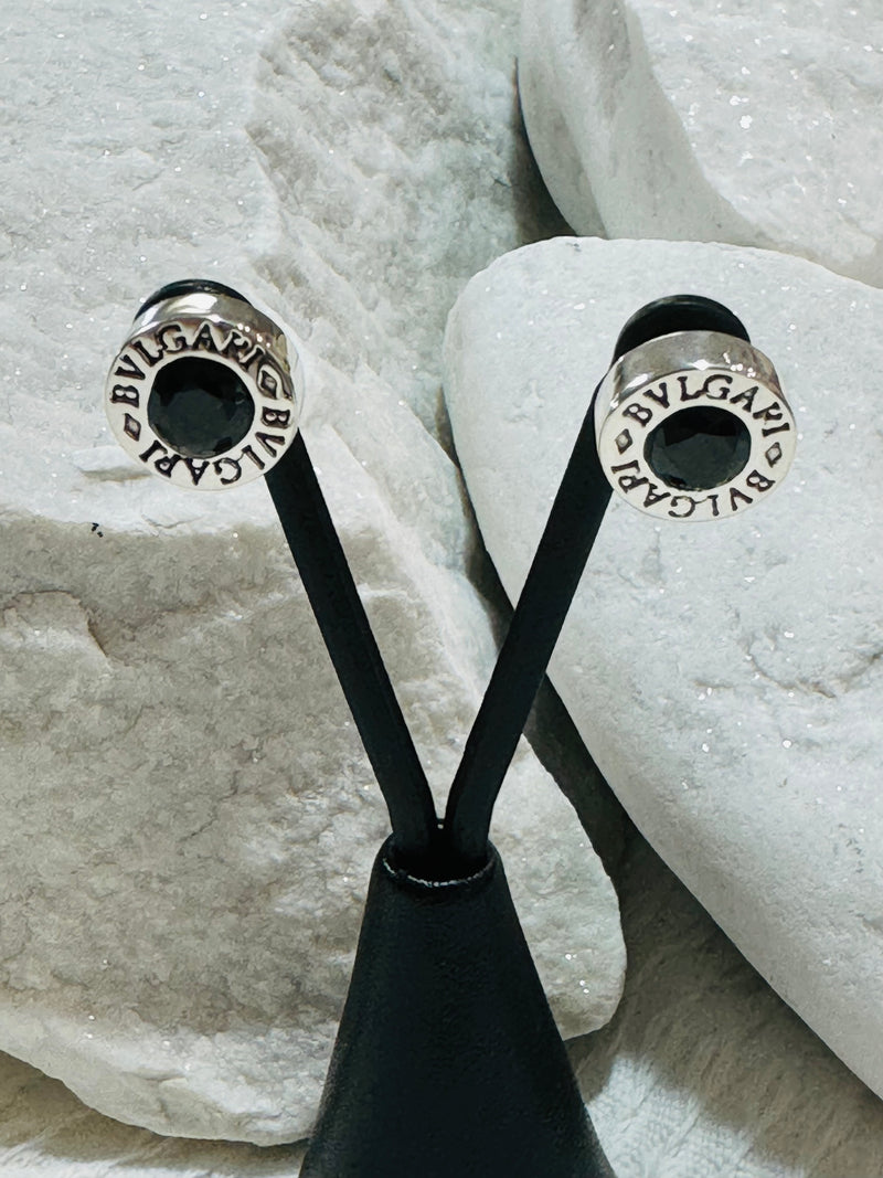 Crystal Black Studs Earrings