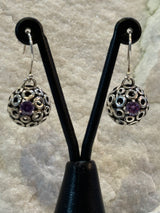 Filigree Spheres With Crystal Earrings