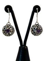 Filigree Spheres With Crystal Earrings