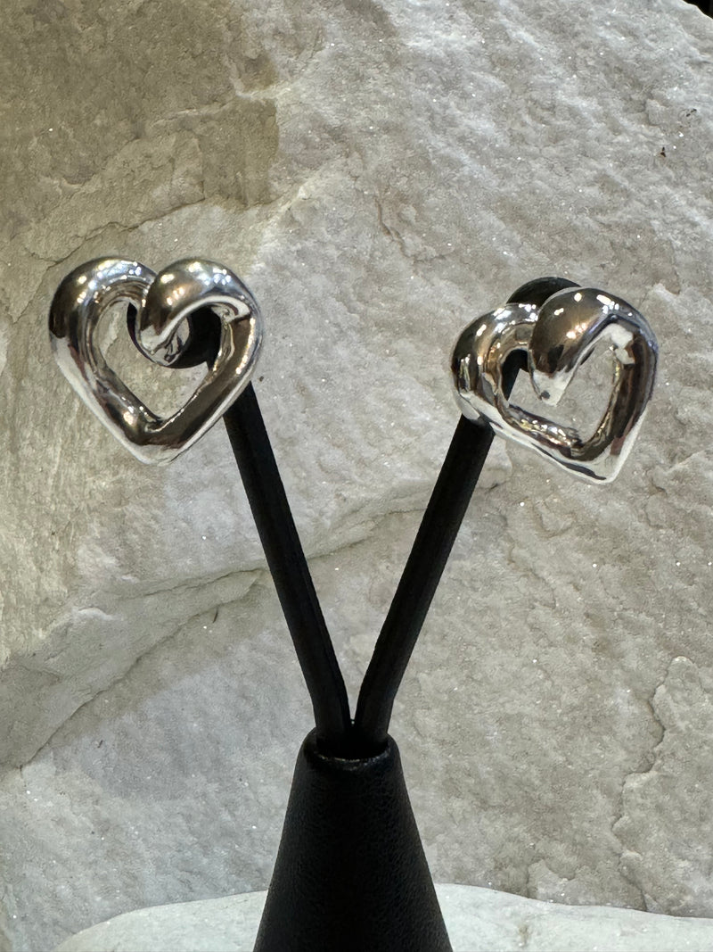 Sterling Silver Heart Shape Earrings