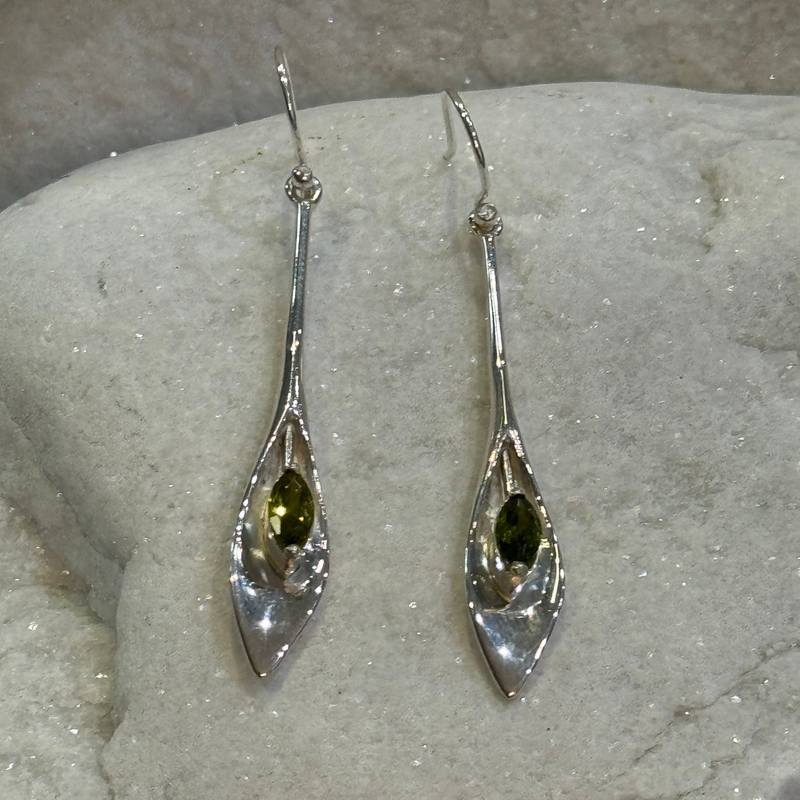 Dangles with Crystal Emerald Earrings