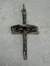 Rustic Sterling Silver Cross Pendant