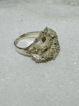 Sterling Silver Coral Style Ring