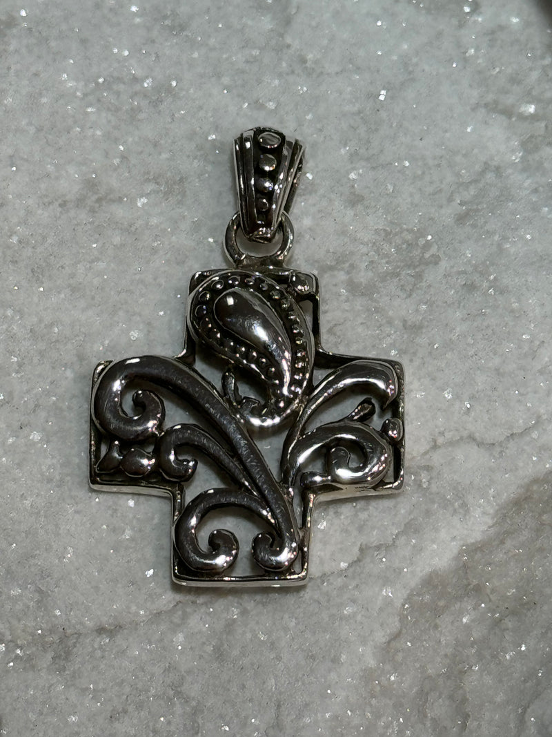 Filigree Sterling Silver Cross Pendant