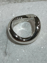 Contemporary Wave Sterling Silver Ring