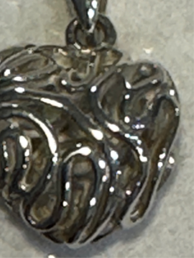 Filigree Sterling Silver Heart Small Pendant