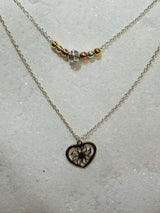 Brass Dainty Heart Necklace