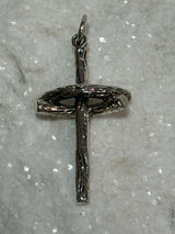 Rustic Sterling Silver Cross Pendant