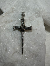 Rustic Sterling Silver Cross Pendant