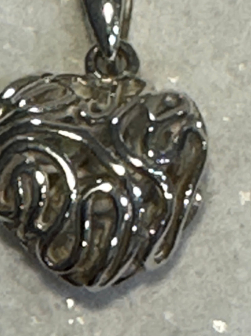 Filigree Sterling Silver Heart Small Pendant