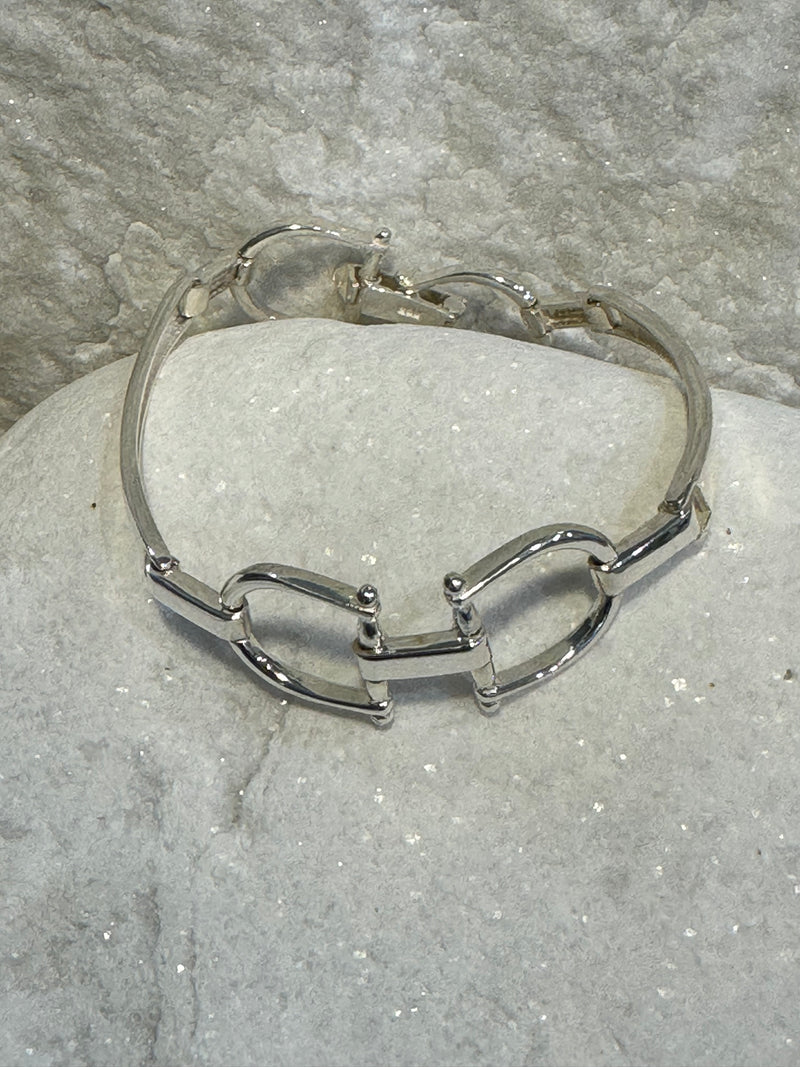 Sterling Silver Stirrup Bracelet