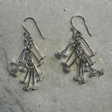 Contemporary Sterling Silver Earrings