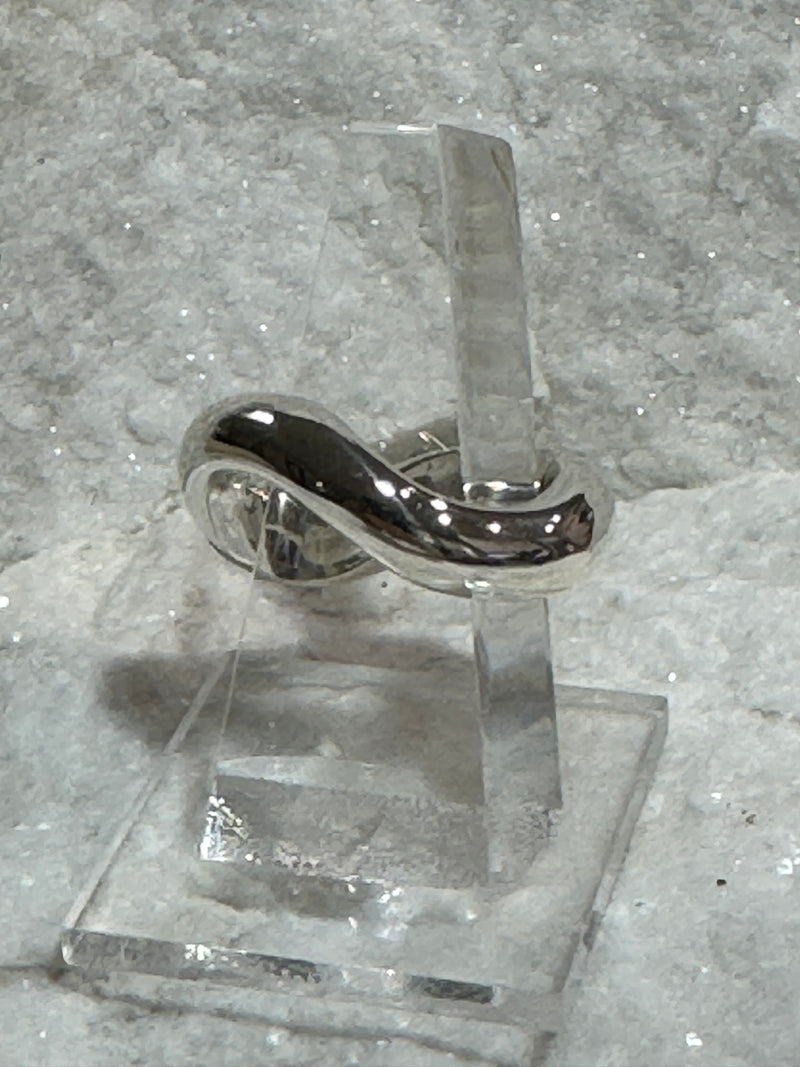 Contemporary Wave Sterling Silver Ring