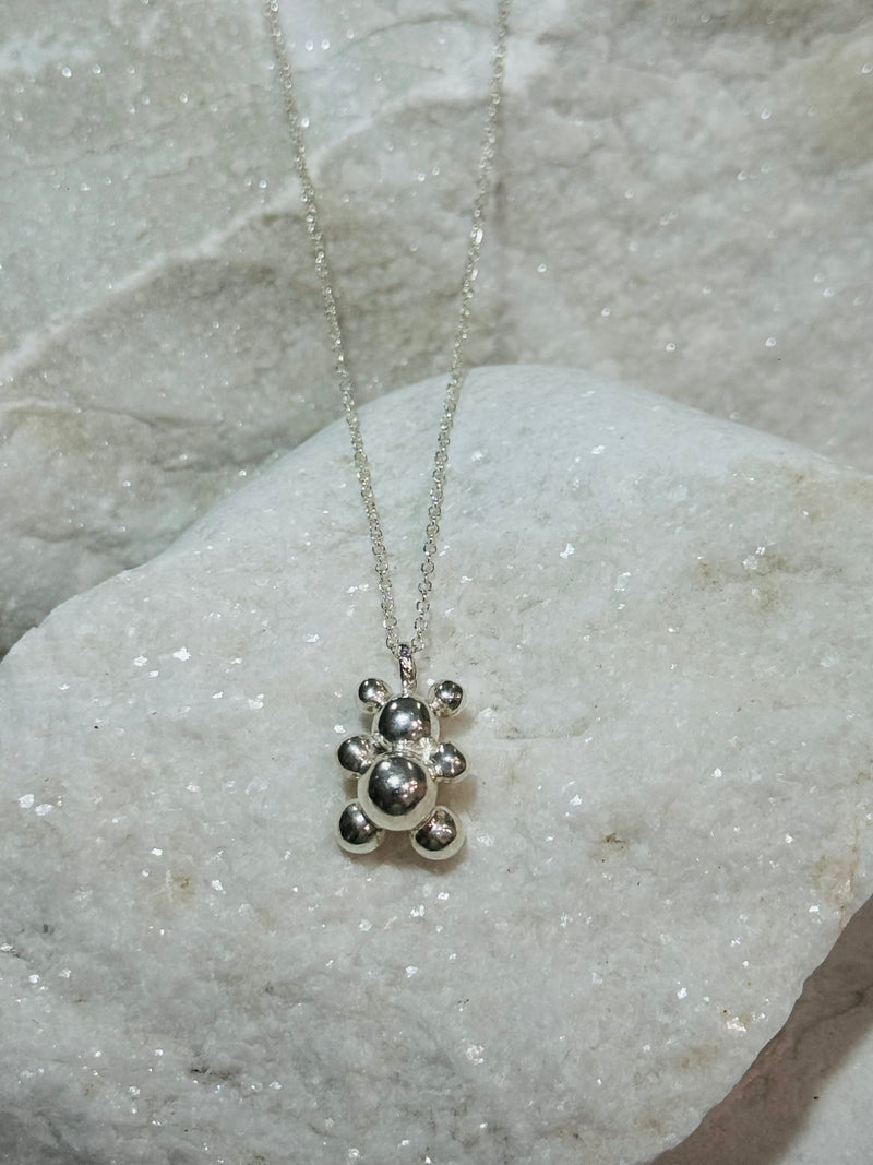 Sterling Silver Teddy Necklace