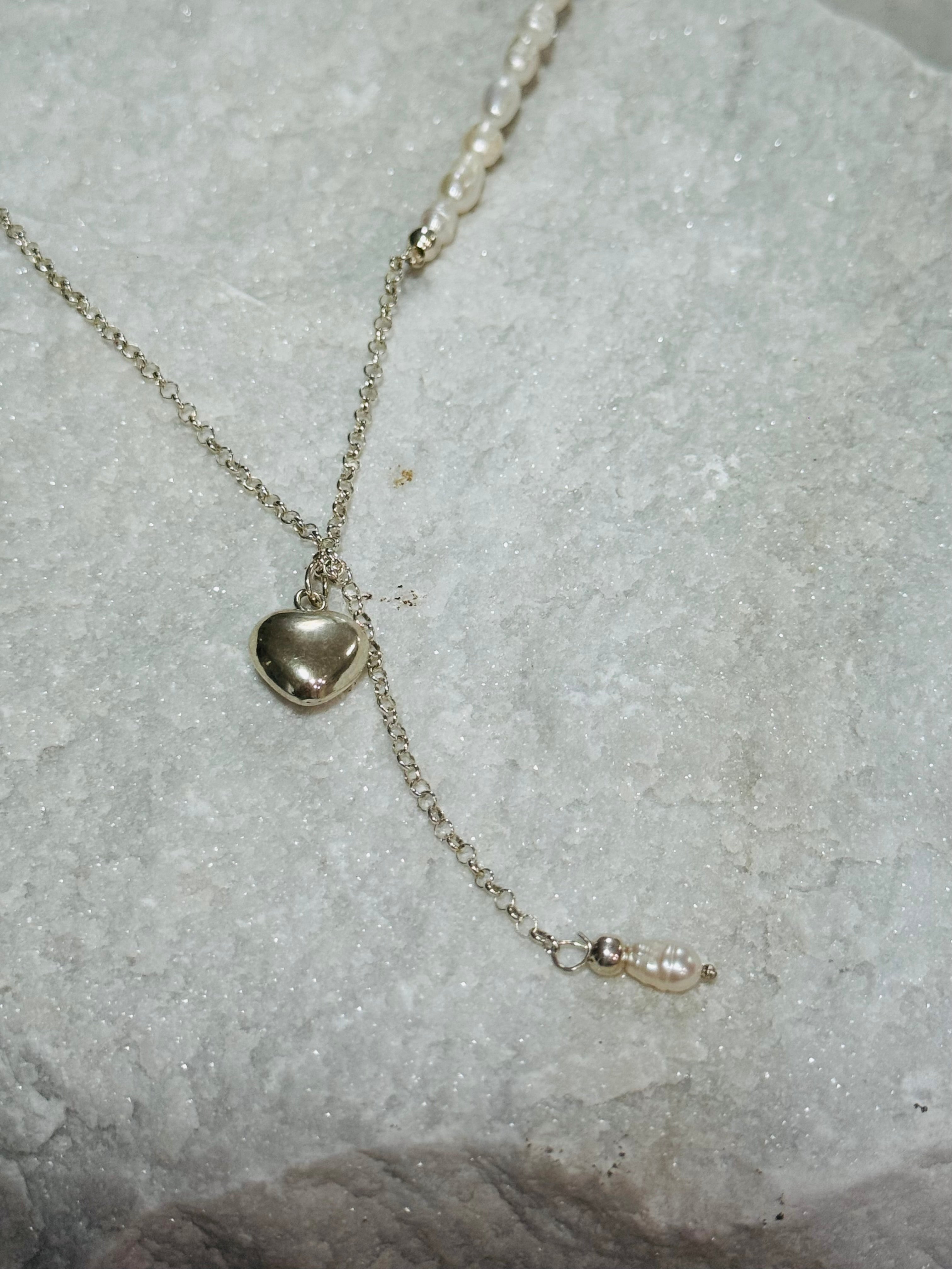 Heart with Mother of Pearl Necklace