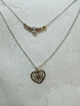 Brass Dainty Heart Necklace