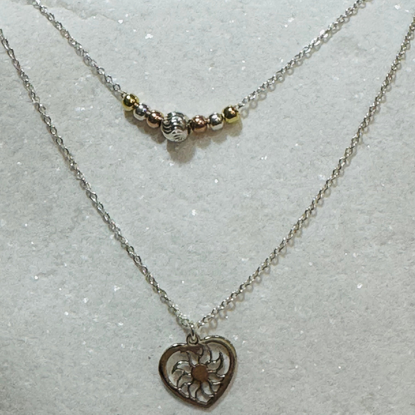 Brass Dainty Heart Necklace