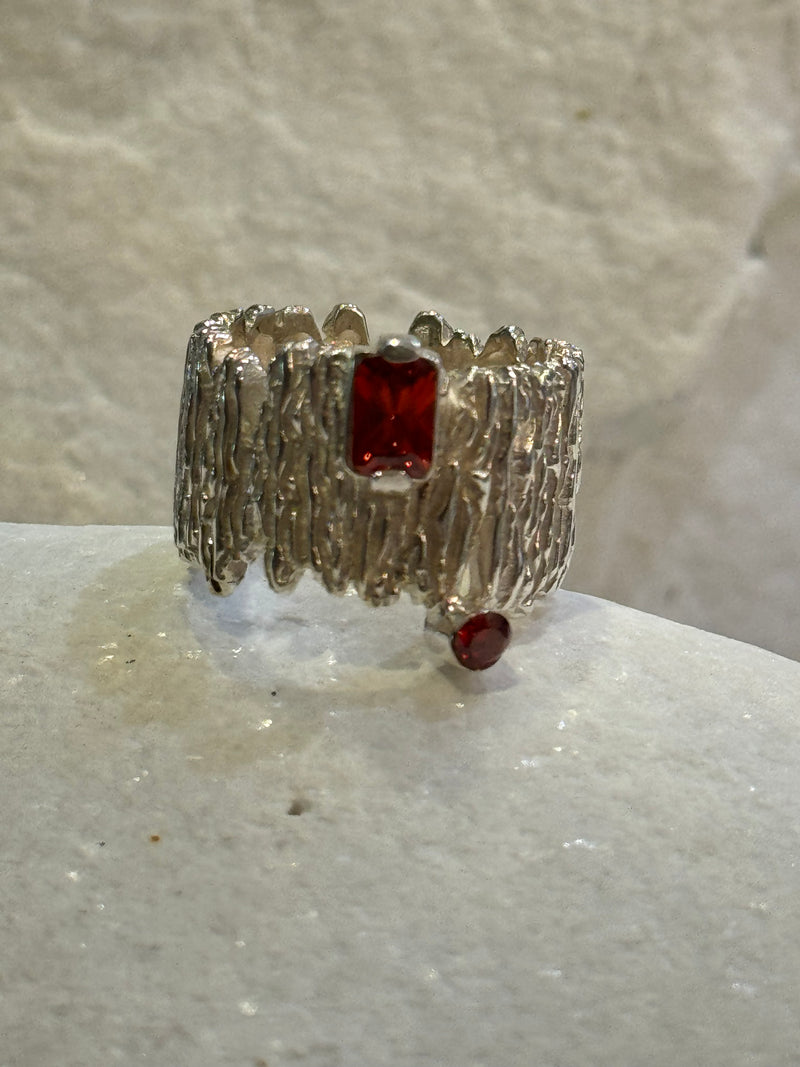 Crystal Ruby Color Ring