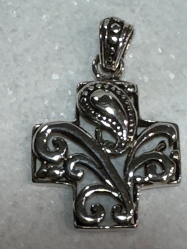 Filigree Sterling Silver Cross Pendant