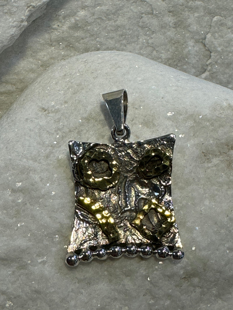 Sterling Silver And Bronze Pendant