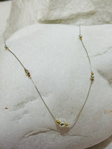 Two Toned With Dainty Beads Necklace