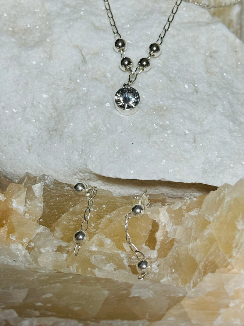 Crystal Solitaire Pendant Necklace