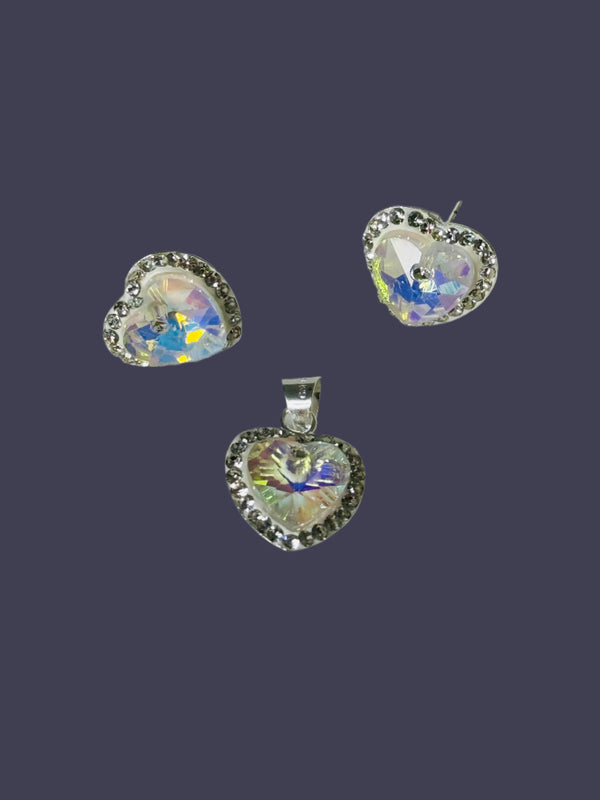 Heart Earrings & Pendant