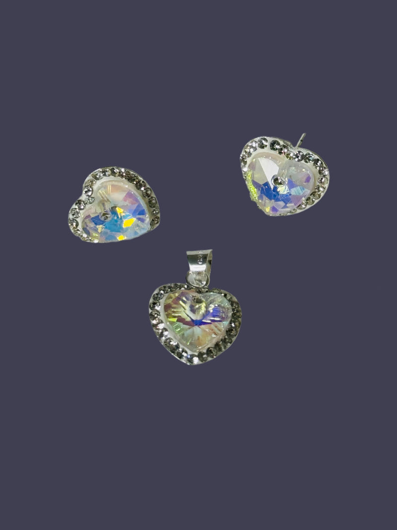 Heart Earrings & Pendant