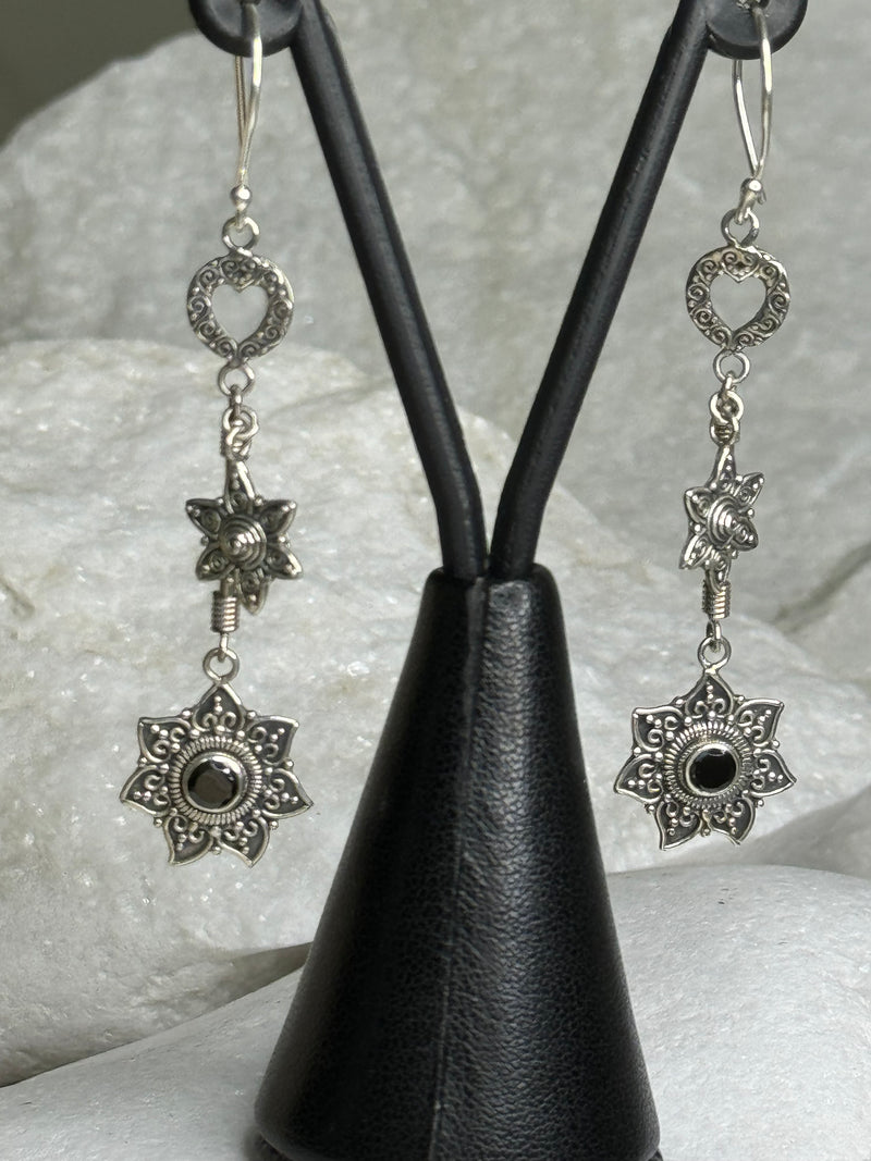 Earrings,Marcasite  & Crystal