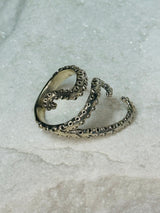 Sterling Silver Open Heart Ring .