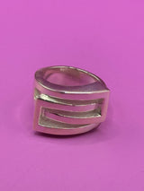 Sterling Silver Ring with Modern Greek styling