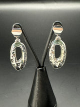 Sterling Silver Hammered earrings  .