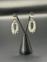 Sterling Silver Hammered earrings  .