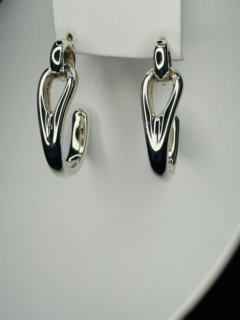 Sterling Silver Fashionable contemporary earrings  .