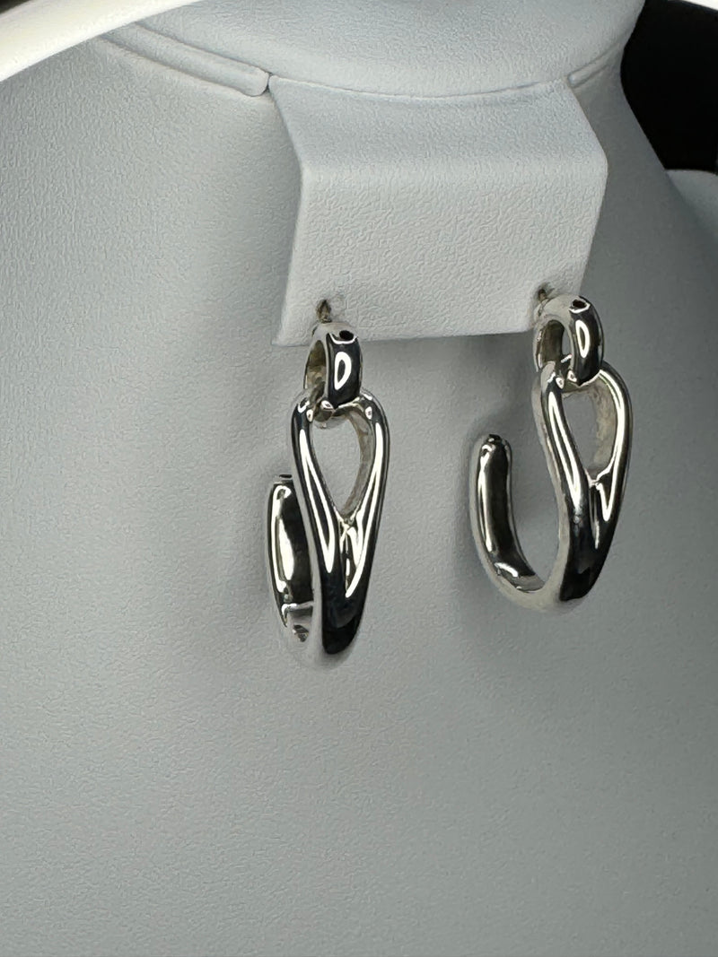 Sterling Silver Fashionable contemporary earrings  .