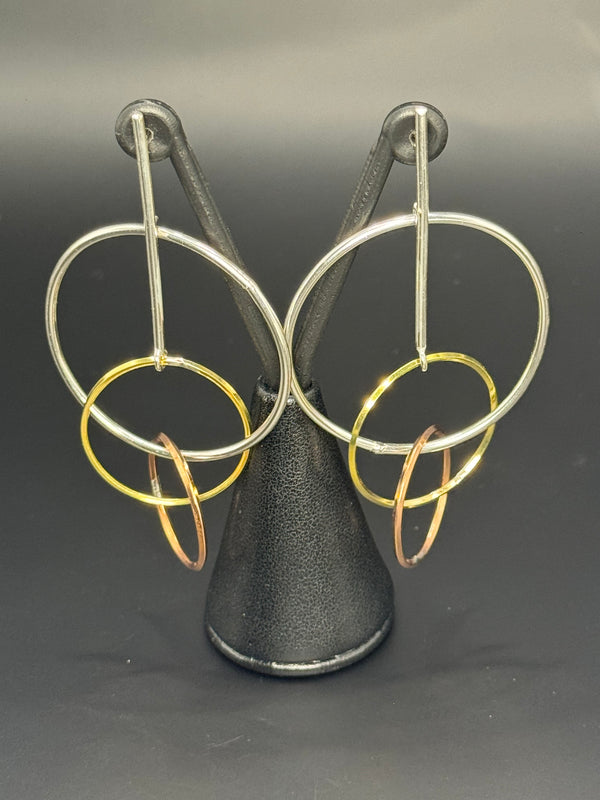 Sterling Silver Dangling Hoopes earrings.