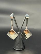 Sterling Silver Geometric Fashion earrings .