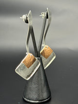 Sterling Silver Geometric Fashion earrings .